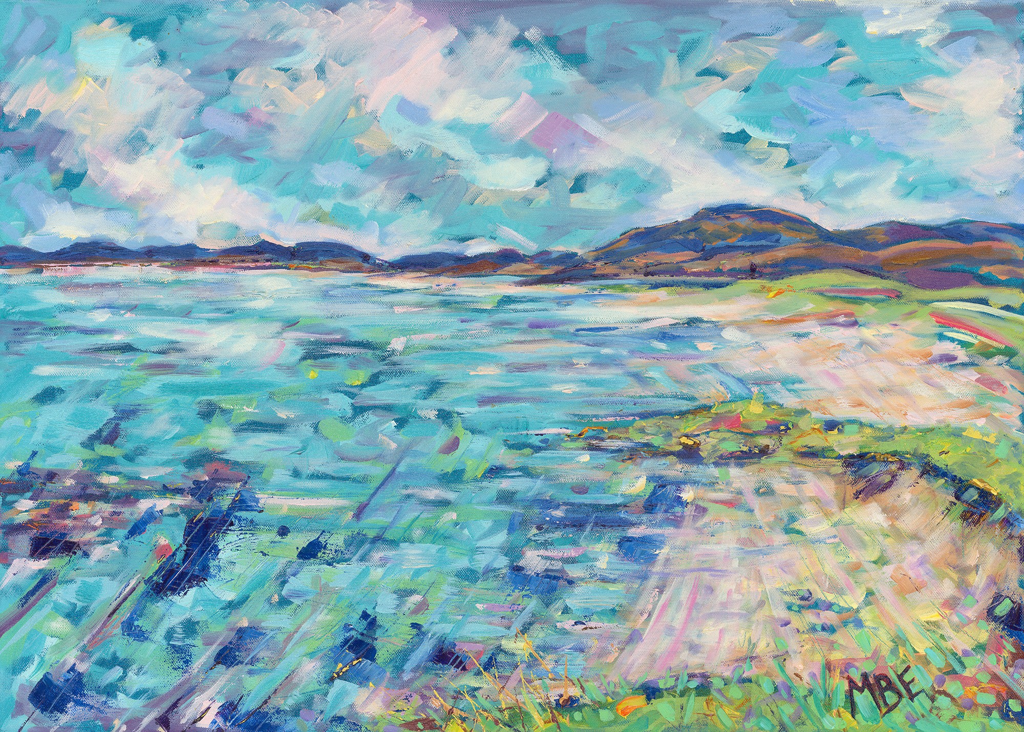 Seilebost Beach.  Isle of Harris Oil on canvas Madeleine Braithwaite-Exley