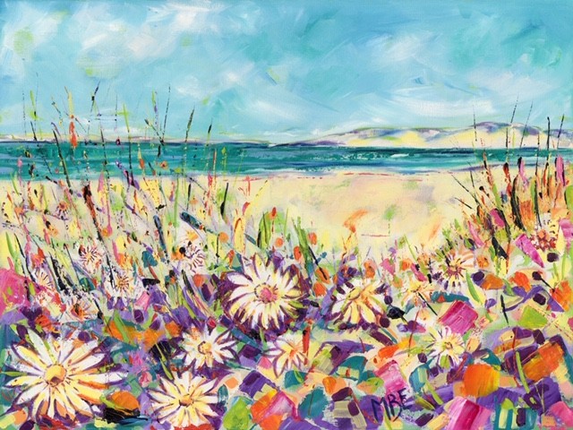 Dunes and Daisies Oil on canvas Madeleine Braithwaite-Exley